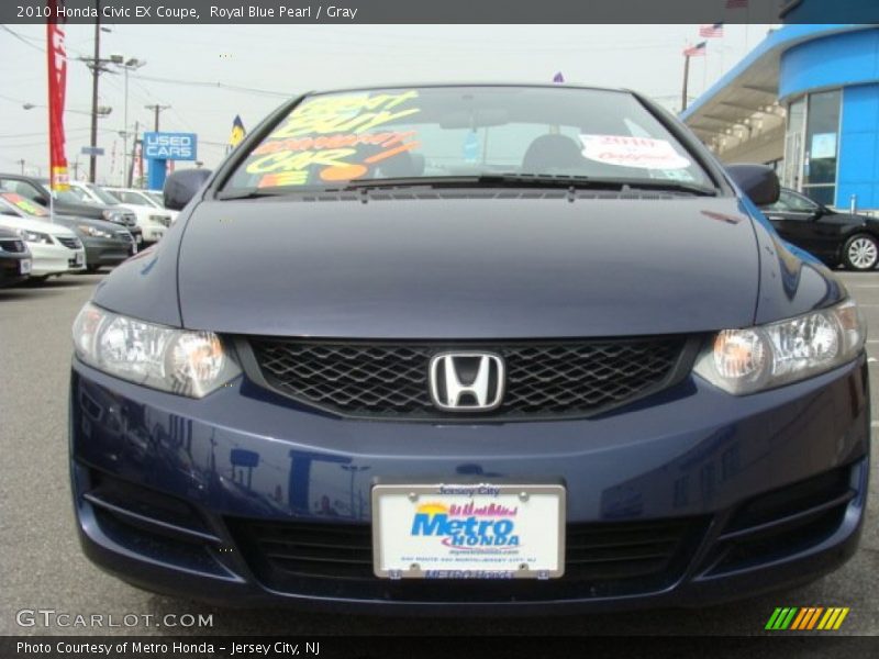 Royal Blue Pearl / Gray 2010 Honda Civic EX Coupe