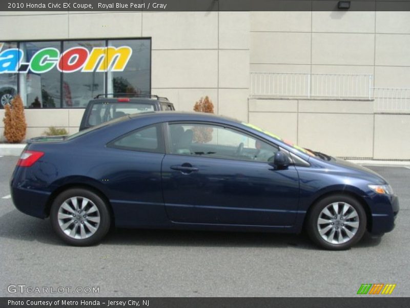 Royal Blue Pearl / Gray 2010 Honda Civic EX Coupe