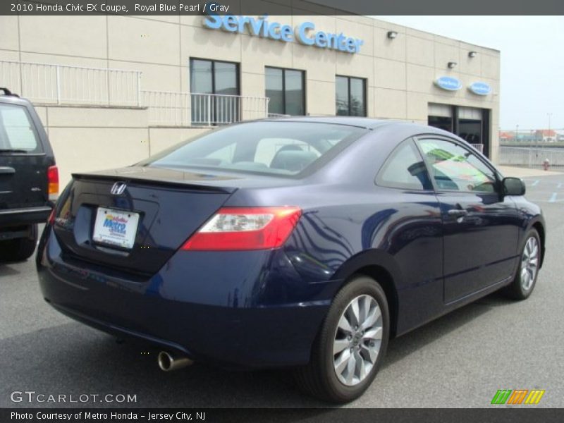 Royal Blue Pearl / Gray 2010 Honda Civic EX Coupe