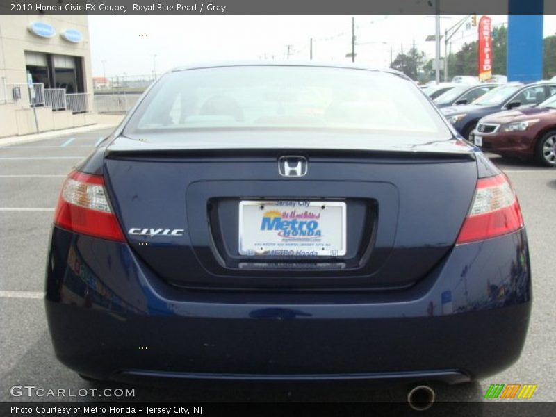 Royal Blue Pearl / Gray 2010 Honda Civic EX Coupe