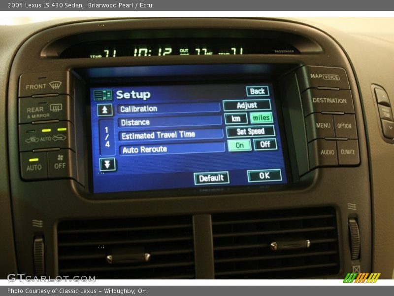 Controls of 2005 LS 430 Sedan