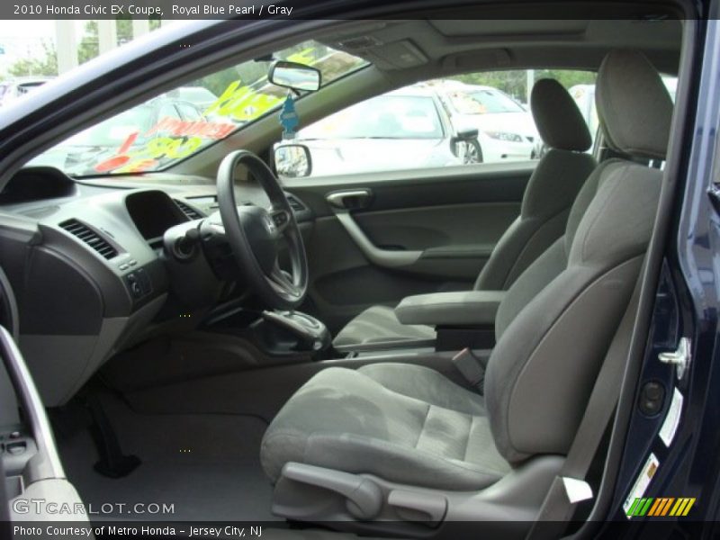 Royal Blue Pearl / Gray 2010 Honda Civic EX Coupe