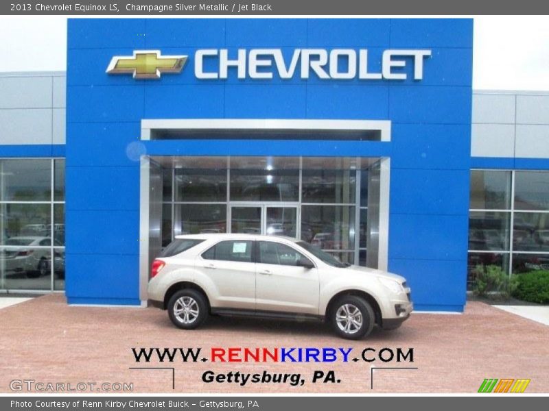 Champagne Silver Metallic / Jet Black 2013 Chevrolet Equinox LS