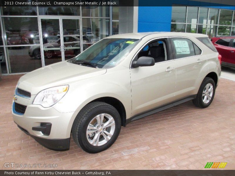 Champagne Silver Metallic / Jet Black 2013 Chevrolet Equinox LS