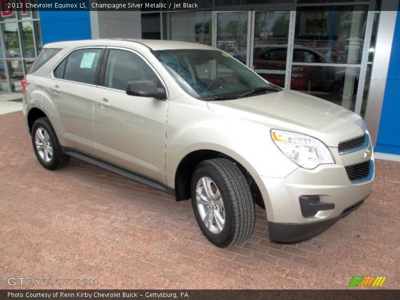 Champagne Silver Metallic / Jet Black 2013 Chevrolet Equinox LS
