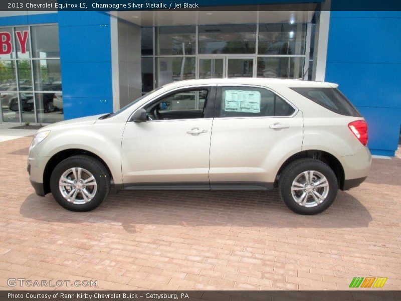 Champagne Silver Metallic / Jet Black 2013 Chevrolet Equinox LS