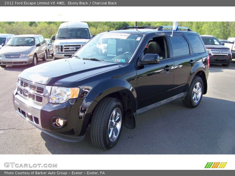 Ebony Black / Charcoal Black 2012 Ford Escape Limited V6 4WD