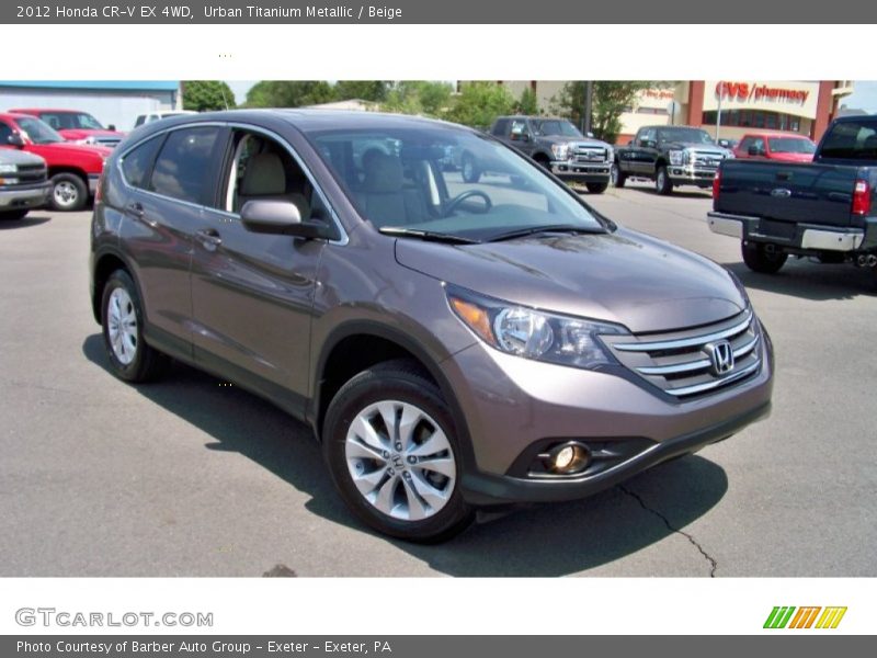 Urban Titanium Metallic / Beige 2012 Honda CR-V EX 4WD