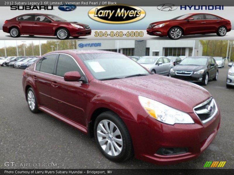 Venetian Red Pearl / Off Black 2012 Subaru Legacy 3.6R Limited