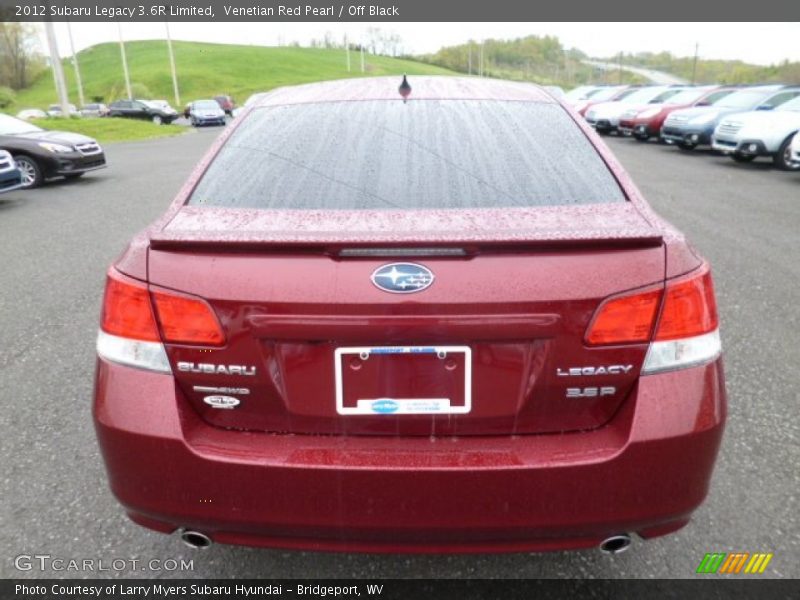 Venetian Red Pearl / Off Black 2012 Subaru Legacy 3.6R Limited