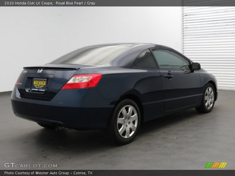 Royal Blue Pearl / Gray 2010 Honda Civic LX Coupe