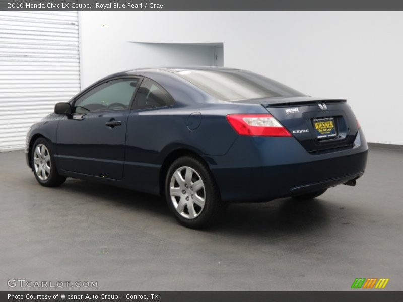 Royal Blue Pearl / Gray 2010 Honda Civic LX Coupe