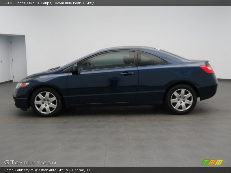 Royal Blue Pearl / Gray 2010 Honda Civic LX Coupe