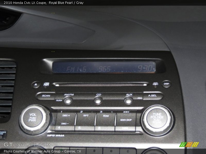 Royal Blue Pearl / Gray 2010 Honda Civic LX Coupe