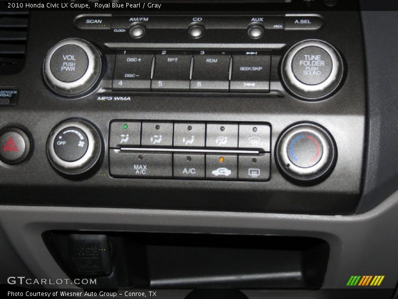Controls of 2010 Civic LX Coupe