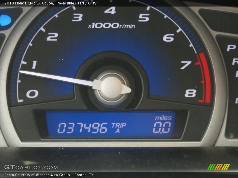 Royal Blue Pearl / Gray 2010 Honda Civic LX Coupe