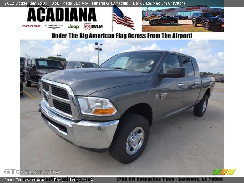 Mineral Gray Metallic / Dark Slate/Medium Graystone 2012 Dodge Ram 2500 HD SLT Mega Cab 4x4