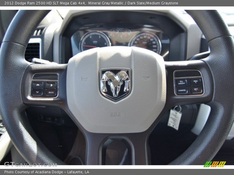 Mineral Gray Metallic / Dark Slate/Medium Graystone 2012 Dodge Ram 2500 HD SLT Mega Cab 4x4