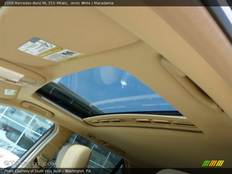 Arctic White / Macadamia 2008 Mercedes-Benz ML 350 4Matic
