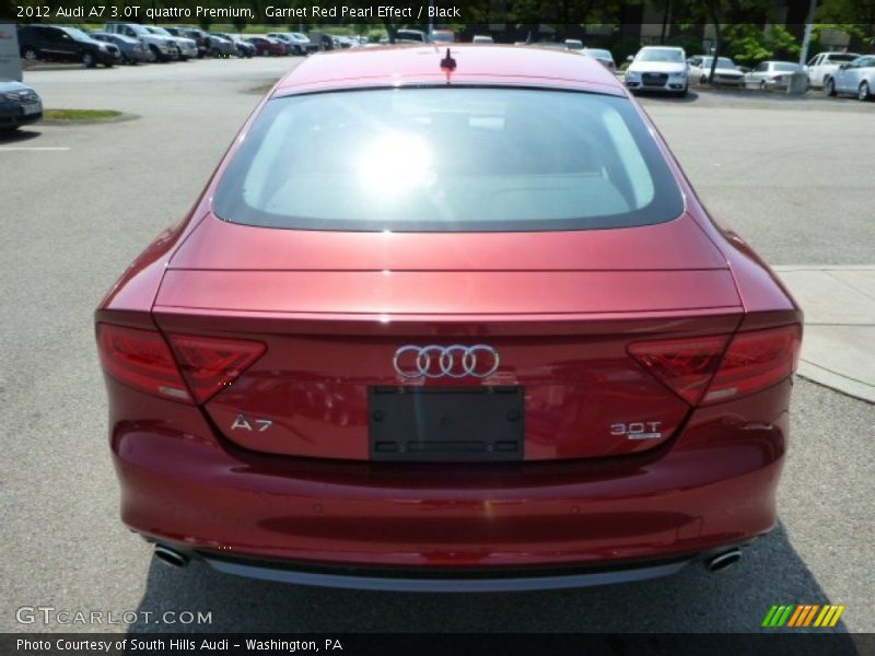 Garnet Red Pearl Effect / Black 2012 Audi A7 3.0T quattro Premium