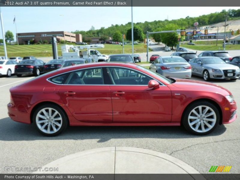Garnet Red Pearl Effect / Black 2012 Audi A7 3.0T quattro Premium