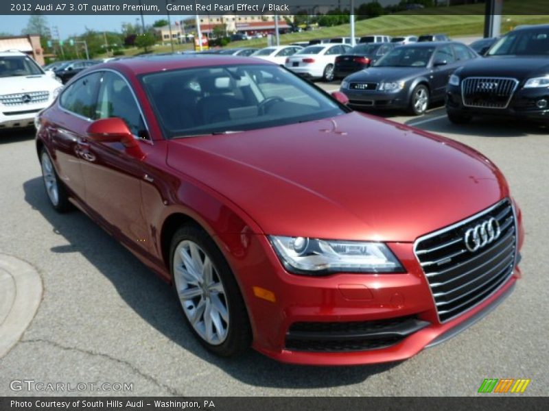 Garnet Red Pearl Effect / Black 2012 Audi A7 3.0T quattro Premium