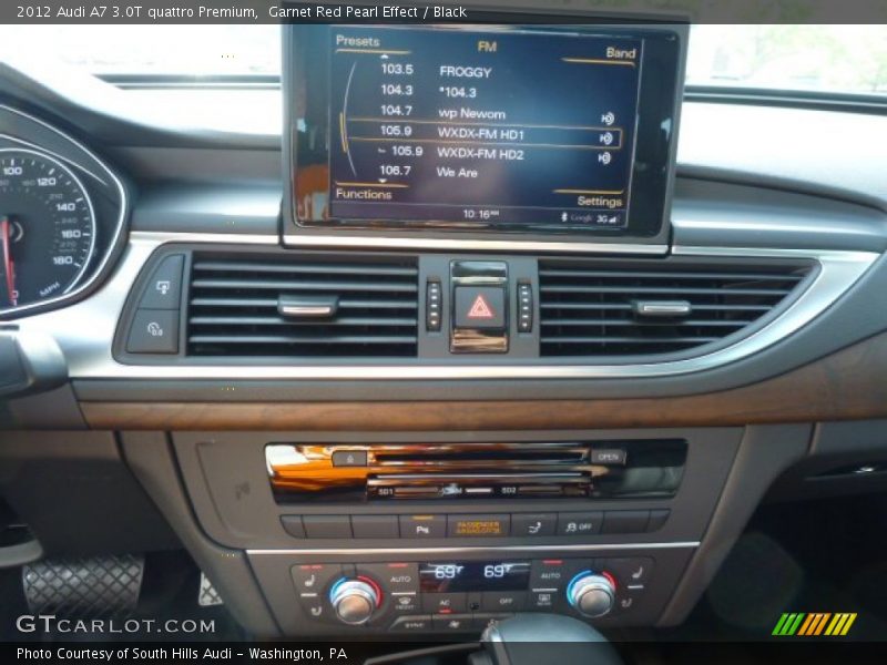 Garnet Red Pearl Effect / Black 2012 Audi A7 3.0T quattro Premium