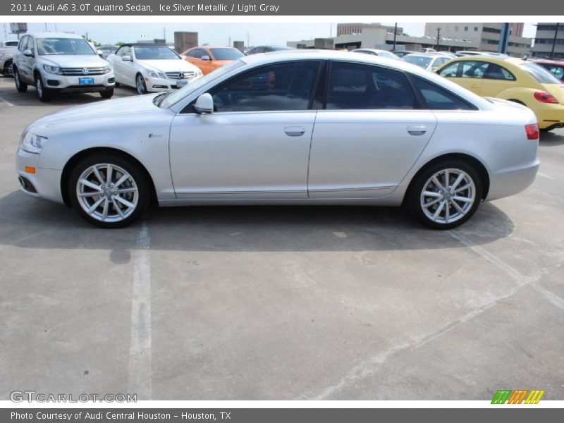 Ice Silver Metallic / Light Gray 2011 Audi A6 3.0T quattro Sedan