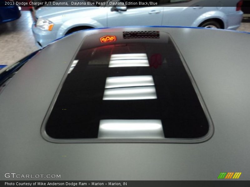 Daytona Blue Pearl / Daytona Edition Black/Blue 2013 Dodge Charger R/T Daytona