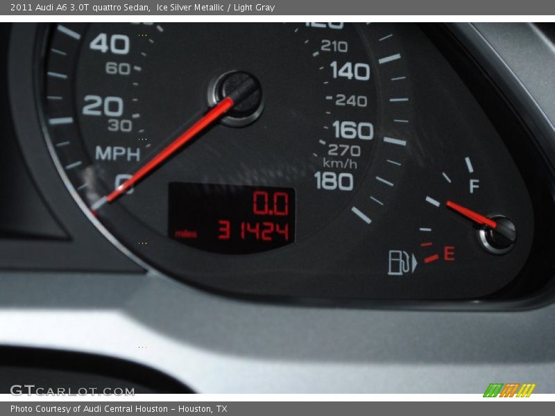 Ice Silver Metallic / Light Gray 2011 Audi A6 3.0T quattro Sedan