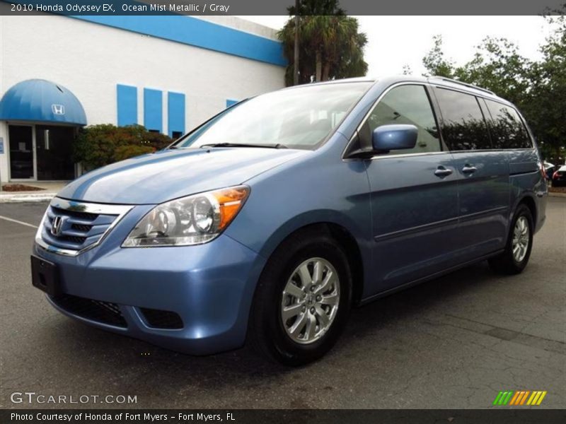 Ocean Mist Metallic / Gray 2010 Honda Odyssey EX
