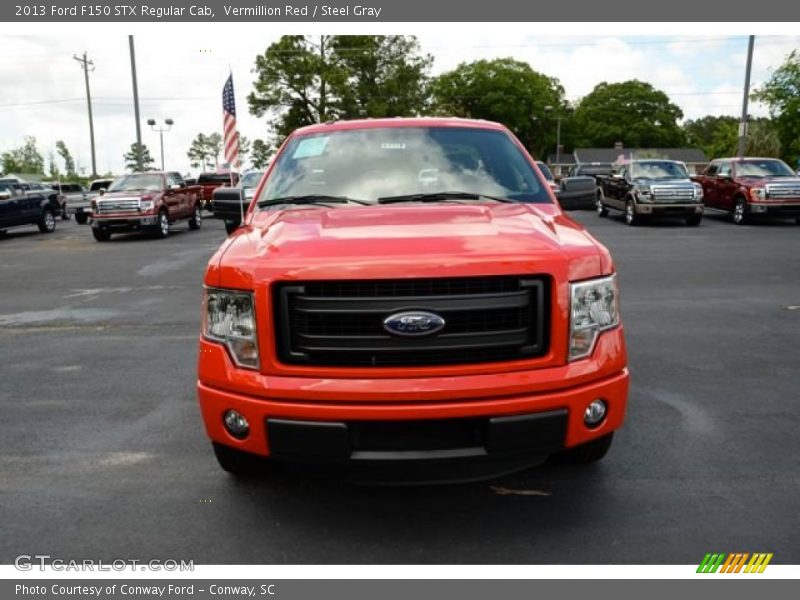 Vermillion Red / Steel Gray 2013 Ford F150 STX Regular Cab