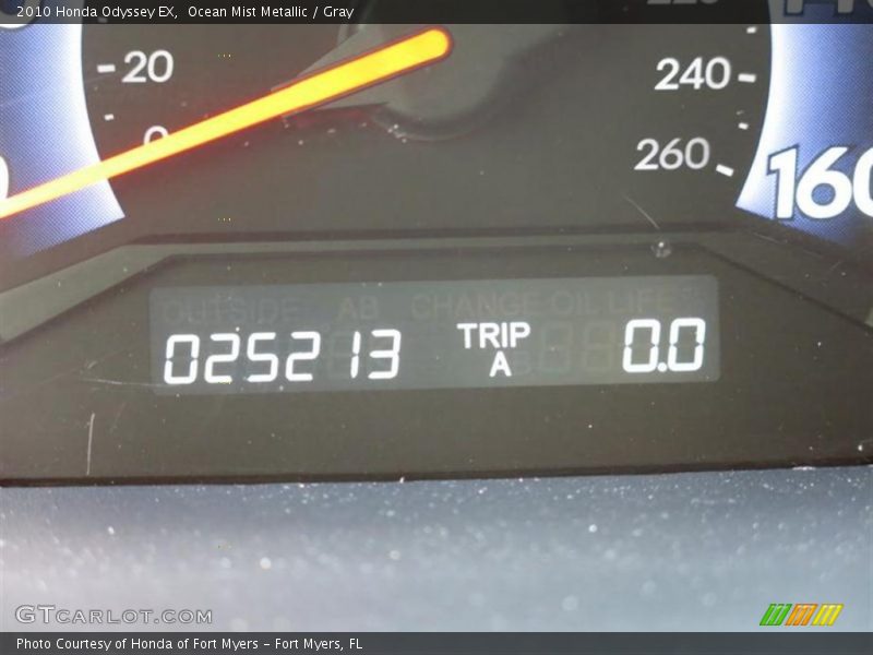 Ocean Mist Metallic / Gray 2010 Honda Odyssey EX