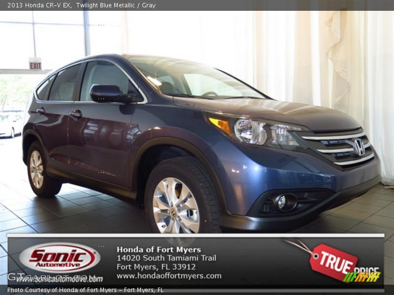Twilight Blue Metallic / Gray 2013 Honda CR-V EX