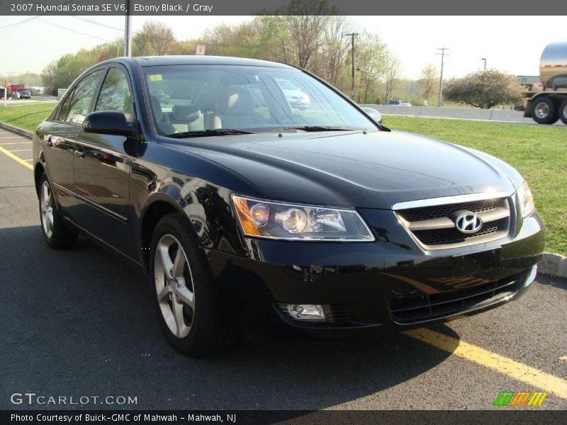 Ebony Black / Gray 2007 Hyundai Sonata SE V6