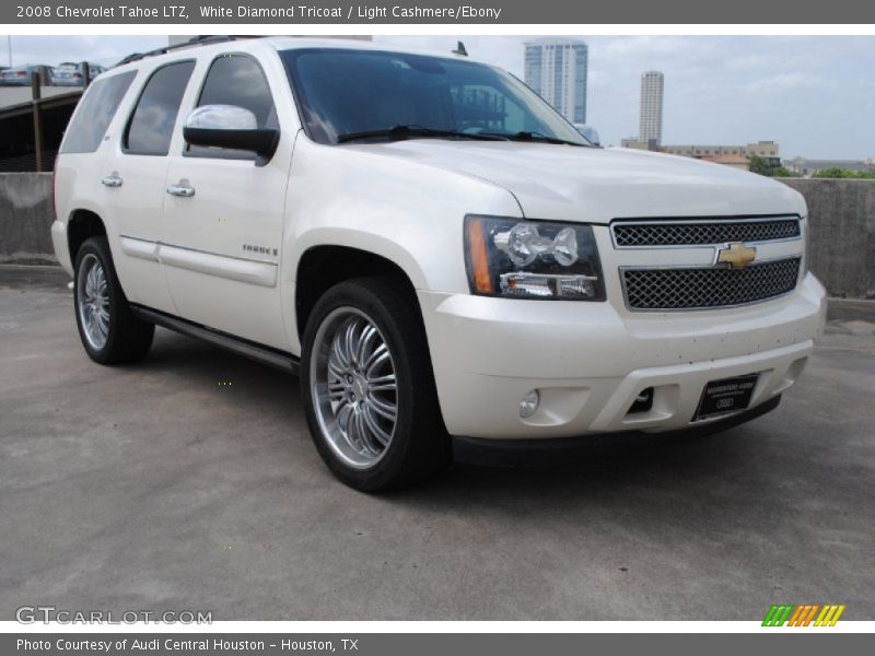 White Diamond Tricoat / Light Cashmere/Ebony 2008 Chevrolet Tahoe LTZ