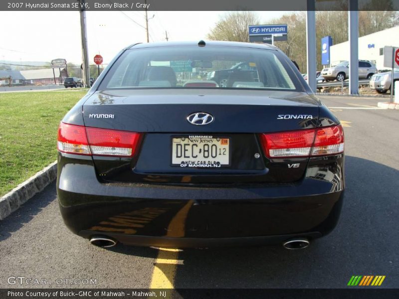 Ebony Black / Gray 2007 Hyundai Sonata SE V6