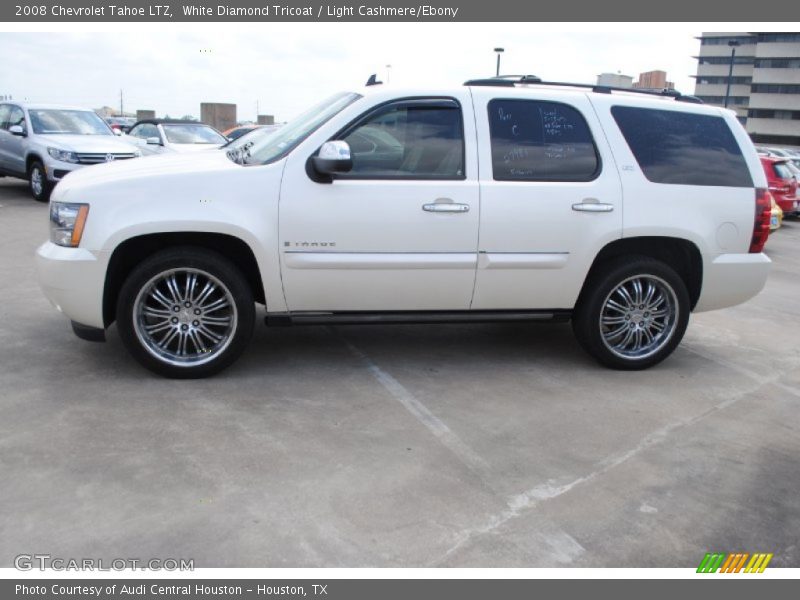 White Diamond Tricoat / Light Cashmere/Ebony 2008 Chevrolet Tahoe LTZ