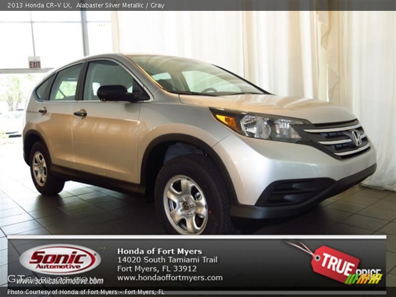 Alabaster Silver Metallic / Gray 2013 Honda CR-V LX