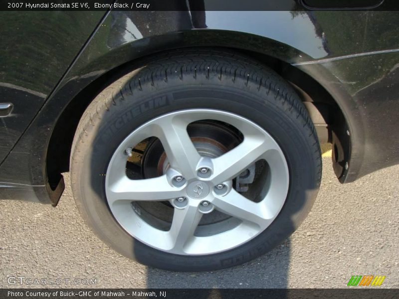 Ebony Black / Gray 2007 Hyundai Sonata SE V6
