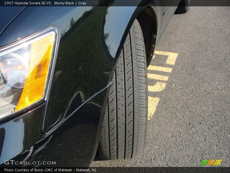 Ebony Black / Gray 2007 Hyundai Sonata SE V6