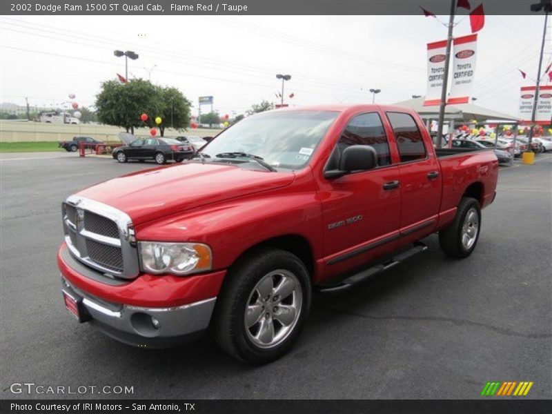 Flame Red / Taupe 2002 Dodge Ram 1500 ST Quad Cab