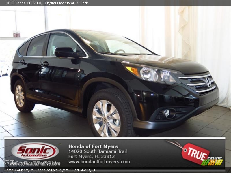 Crystal Black Pearl / Black 2013 Honda CR-V EX