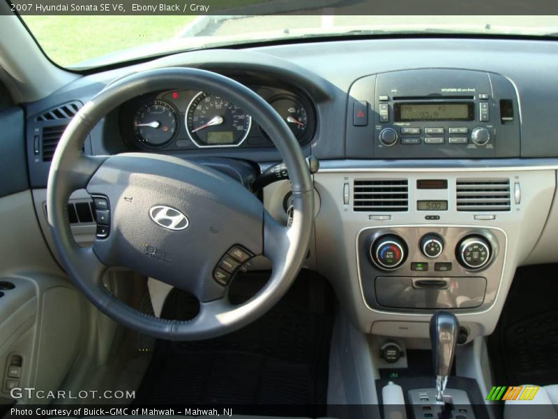 Ebony Black / Gray 2007 Hyundai Sonata SE V6