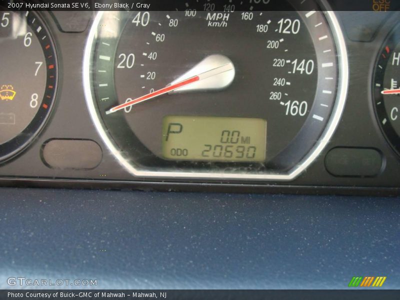 Ebony Black / Gray 2007 Hyundai Sonata SE V6