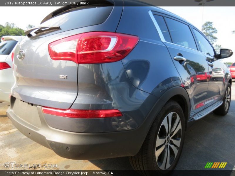Twilight Blue / Black 2012 Kia Sportage EX AWD