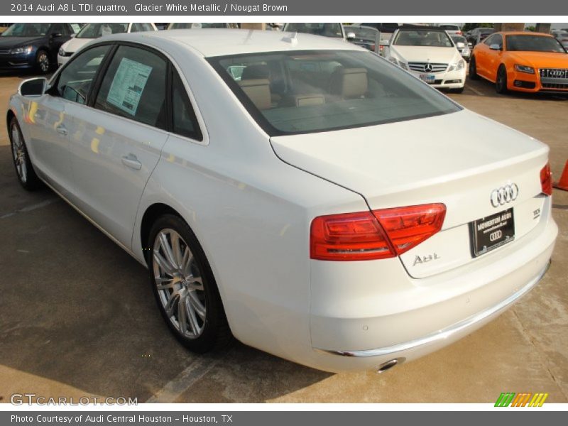 Glacier White Metallic / Nougat Brown 2014 Audi A8 L TDI quattro