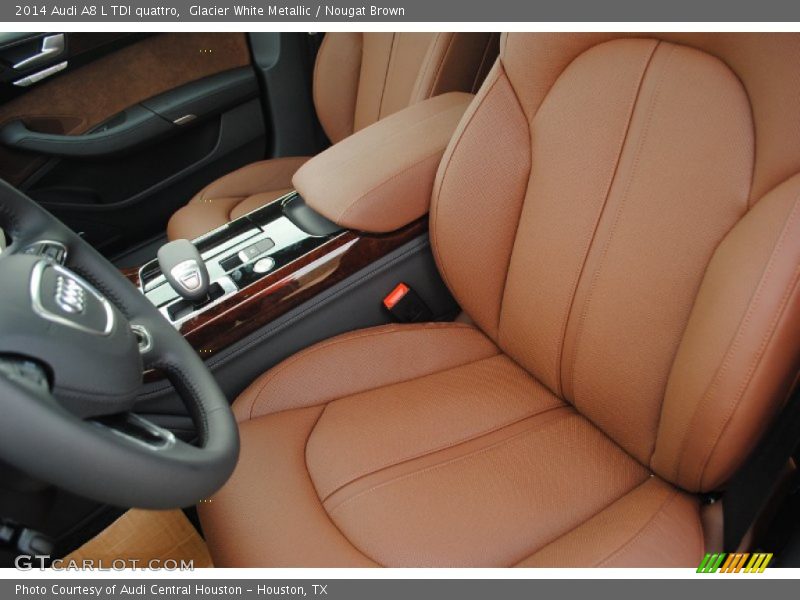 Glacier White Metallic / Nougat Brown 2014 Audi A8 L TDI quattro