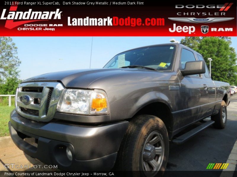 Dark Shadow Grey Metallic / Medium Dark Flint 2011 Ford Ranger XL SuperCab