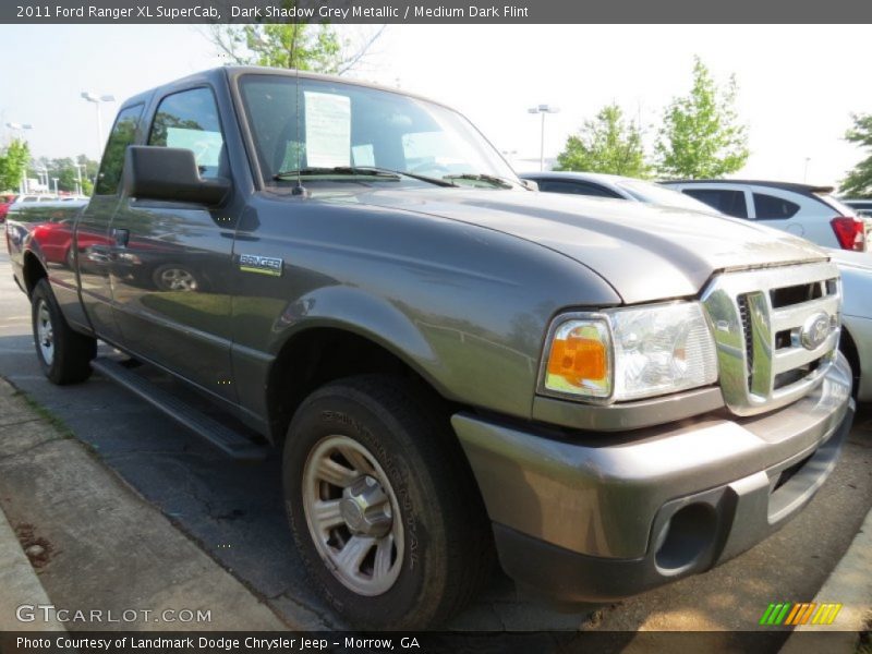 Dark Shadow Grey Metallic / Medium Dark Flint 2011 Ford Ranger XL SuperCab